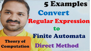 Conversion of Regular expression to Finite Automata using Direct Method || Theory of computation
