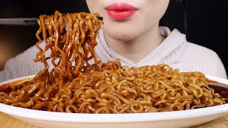 ASMR Nuclear Fire Black Bean Noodles | Buldak-getti | Eating Sounds Mukbang