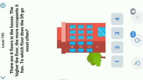 Easy Game Level 195 || There Are 4 Floors In The House, The Higher The Floor,