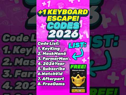 *NEW* +1 Speed Keyboard Escape Codes - Roblox 2026