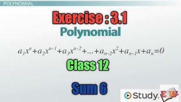 TN New Syllabus Class 12 Maths | Exercise 3.1| Sum 6 | Unit 3 | Theory of Equation | சமன்பாட்டியல்