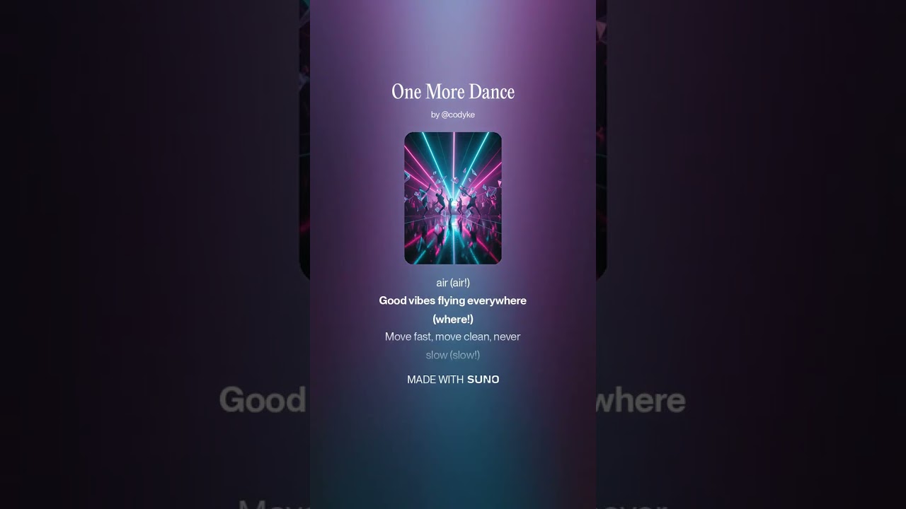 One More Dance - YouTube