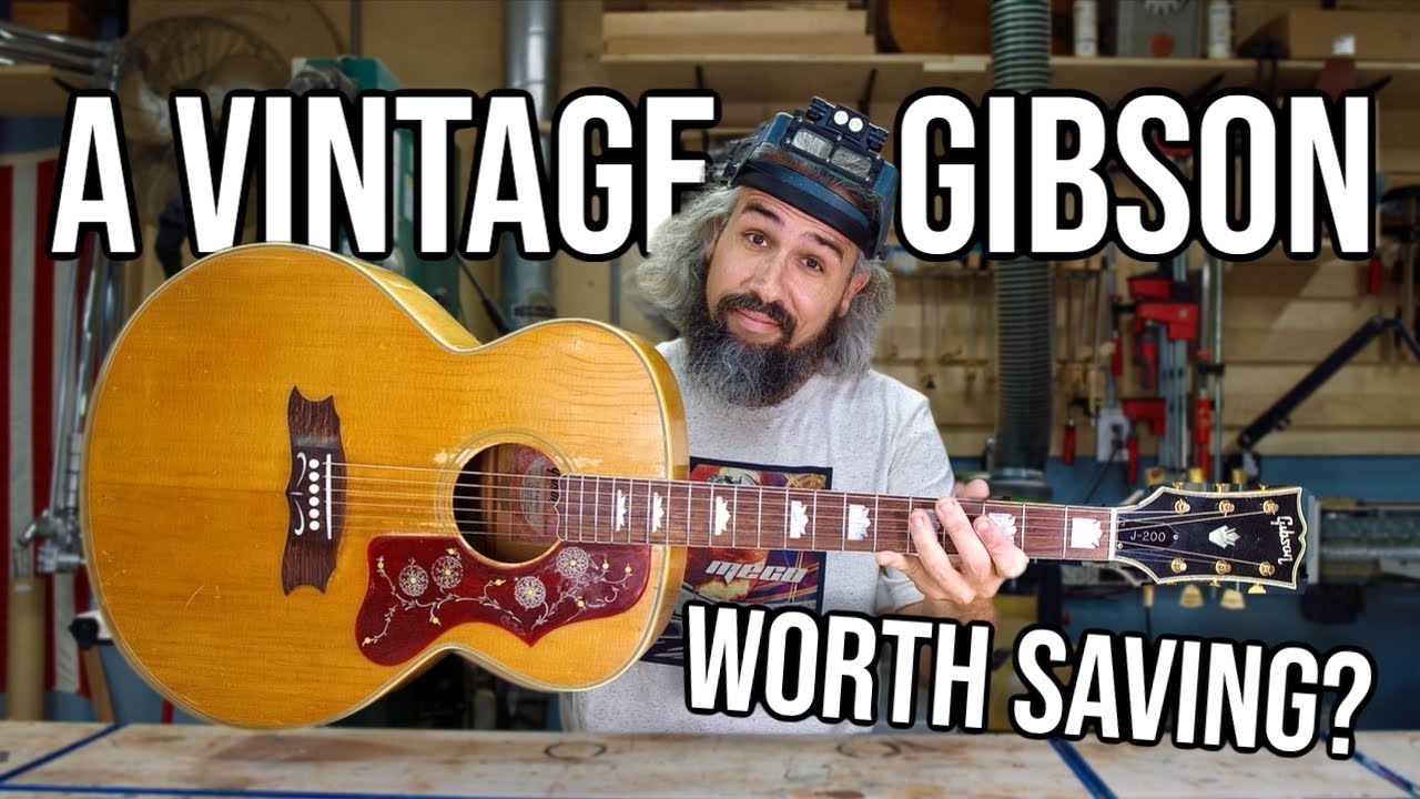 ギブソン70年代J200 ブリッジ Restoring A 1970 Gibson J-200. You wont Believe How Much Better It