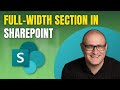 How to add a Full Width Section to a SharePoint Page