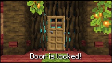 Minecraft - How To Lock A Door!