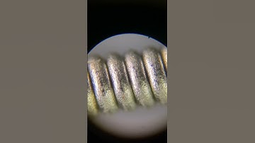 Used guitar string under a microscope #shorts