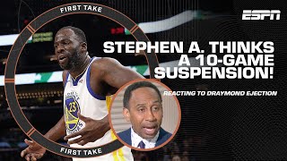 'Draymond is a REPEAT OFFENDER' - Stephen A. PREDICTS 10-game SUSPENSION 👀 | First Take YT Exclusive