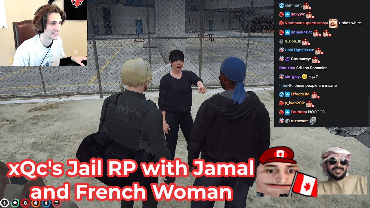 xQc Content in Jail actually Better than in Inside the City, with Jamal and French Woman