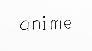 Wow Menggambar Anime Dari Kata Anime??