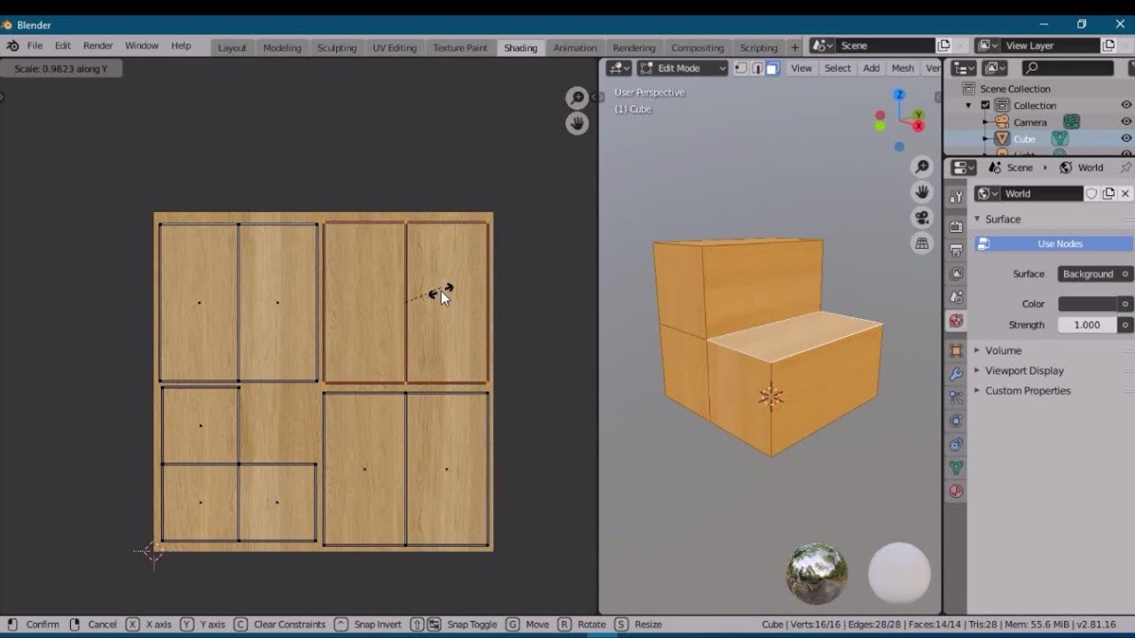 How to add an image texture to any 3d models in blender 2.81 including ...
