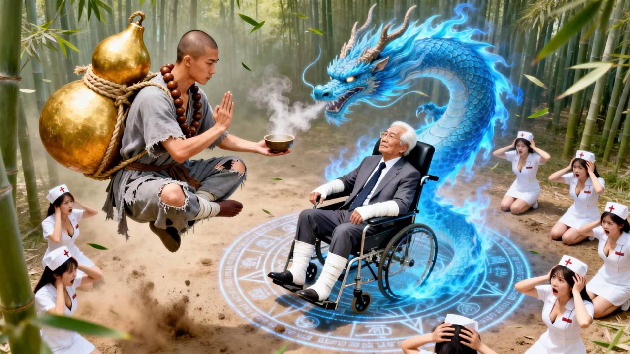 Viejo CEO con pierna enferma 10 años sin cura; mendigo lo sana al instante.¡Impactante! #drama #ceo