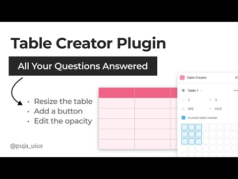 Table Creator Plugin for Figma | All Your Questions Answered | Ultimate ...