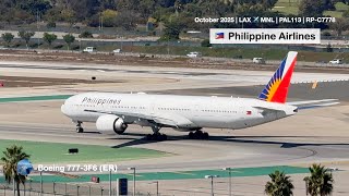 Philippine Airline Boeing 777-3F6 Er Takeoff Lax Mnl October 2025