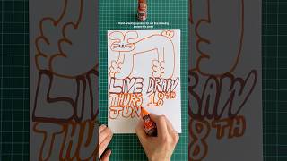 Illustrator Hand Draws a Poster with Japanese Magic Ink Pen #drawing #illustration #posterart