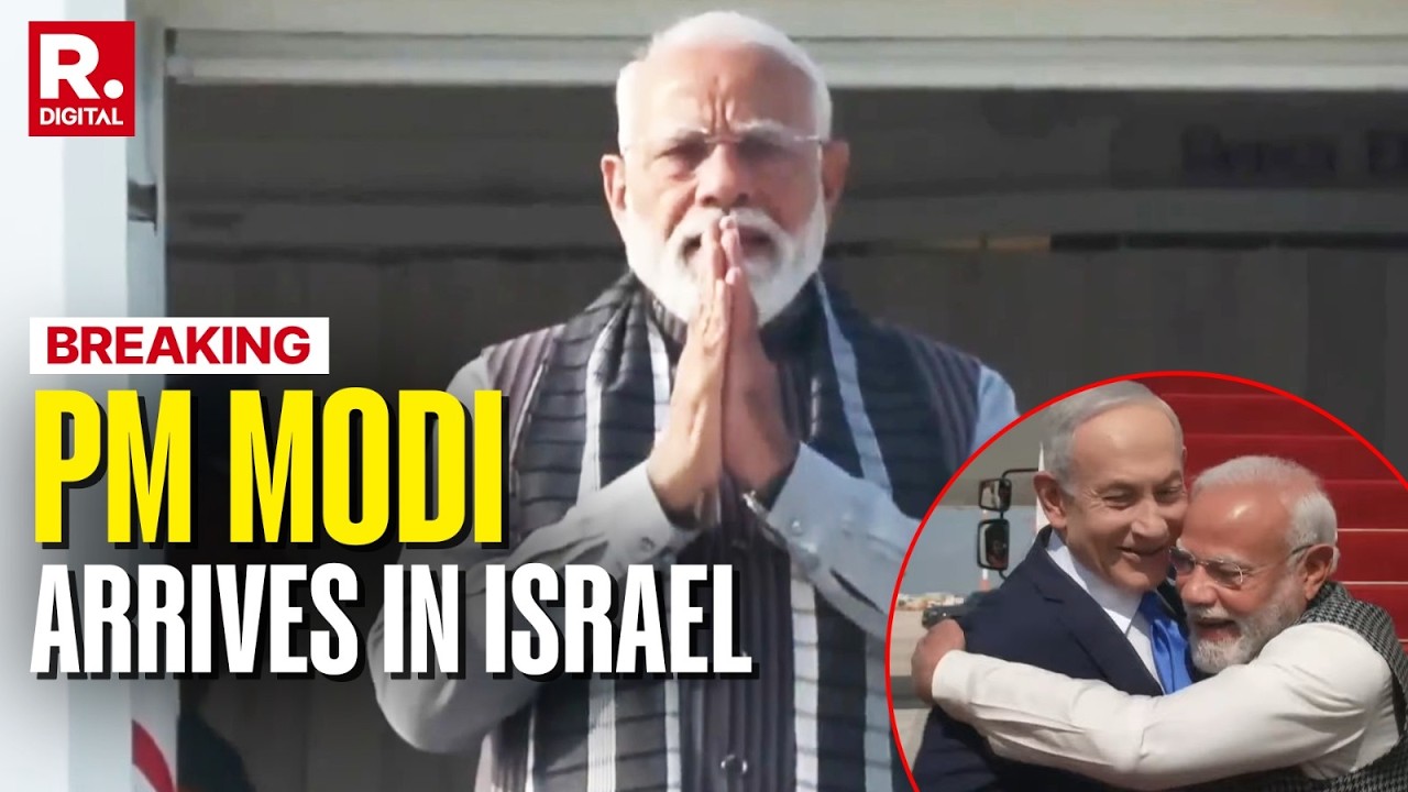 BREAKING: PM Narendra Modi Lands In Tel Aviv, Received By Benjamin Netanyahu Amid Ceremonial Welcome
