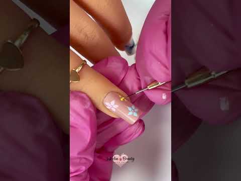 💕Diseño Para Uñas Con Flores Básicas/ Principiantes💅🤩
