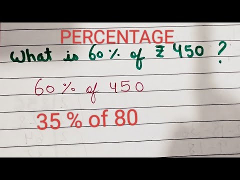 60 % of 450|35 % of 80| find percentage of a number #percentagetricks # ...