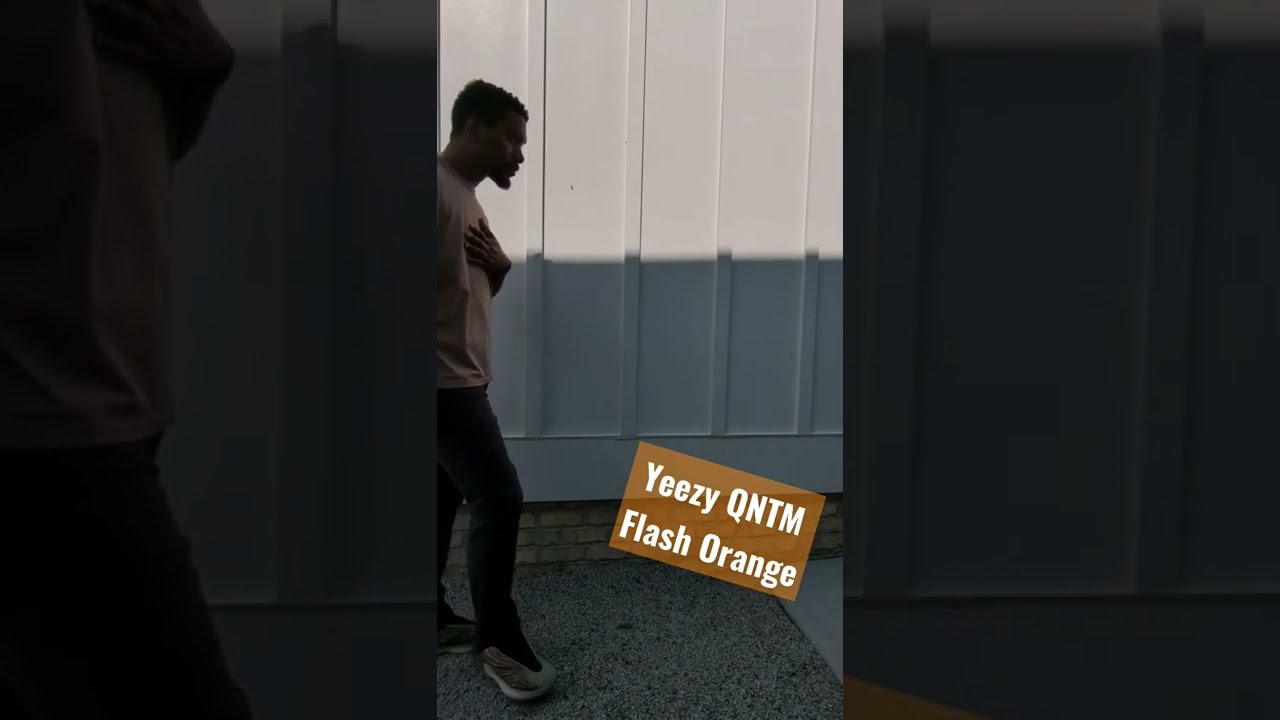 yeezy qntm flash orange outfit