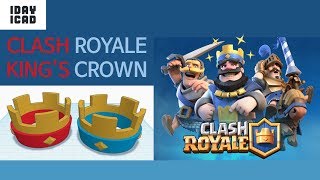 [1DAY_1CAD] CLASH ROYALE KING'S CROWN (Tinkercad : Know-how / Style / Education) [STL Download]
