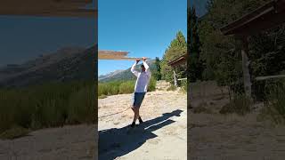 Flete de tablones de álamo a la obra en Lago Meliquina