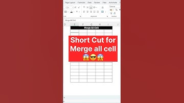 Merging Cells in Excel: The Ultimate Guide #shorts