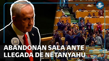 Delegados abandonan Asamblea General de la ONU durante intervención de Benjamín Netanyahu