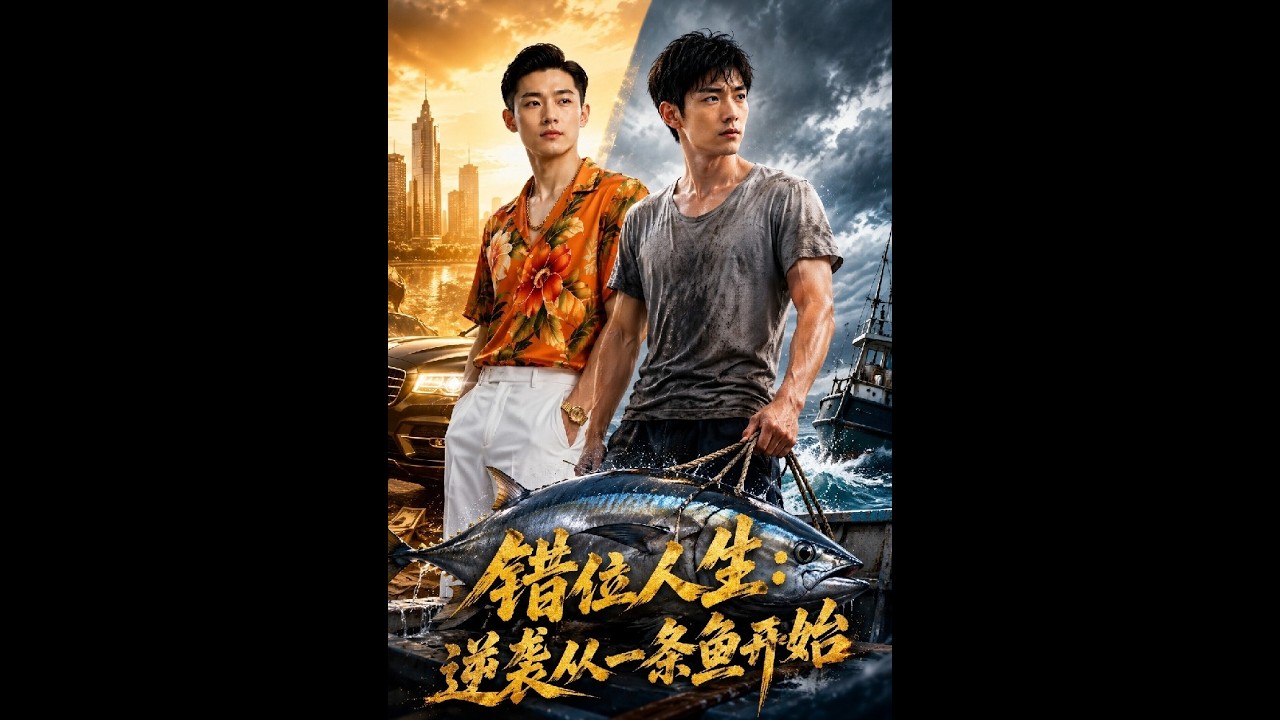 【一口气看完】《错位人生：逆袭从一条鱼开始》#短剧 #AI短剧 #逆袭 #drama #爽剧 #鲨鱼先生