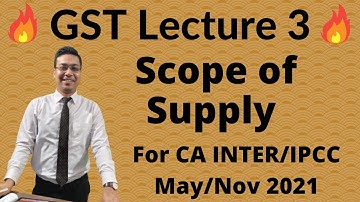 Lecture 3: Scope of Supply  For CA INTER/IPCC May/Nov