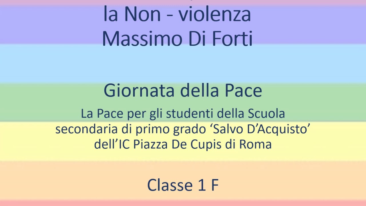 Giornata Della Pace 19 Libro Per La Pace E Per L Ambiente Classe 1f Youtube