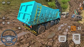 BharatBenz 12 Wheels Truck🚛 Trolley Full Driving On Extreme Off-Road Map🛣️ | Bus Simulator Indonesia screenshot 2