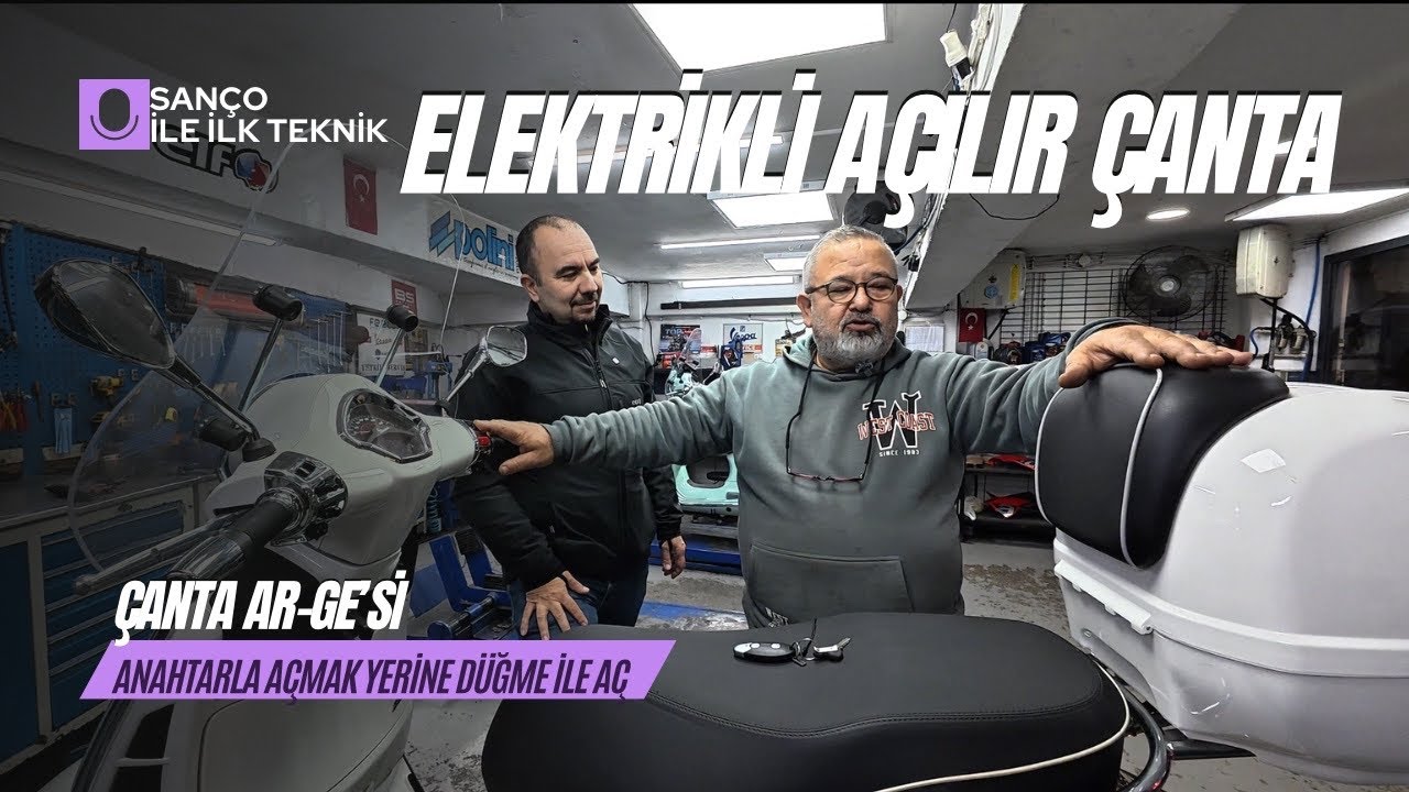 Elektrikle açılır çanta AR-GE’si (Şimdilik Vespa GTS’ler için)