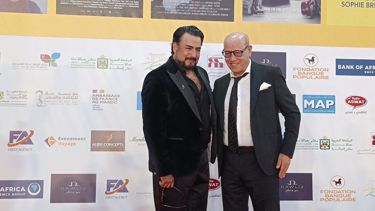 حضور الفنان والممثل العالمي المغربي ربيع القاطي لحفل اختتام المهرجان الدولي للفيلم المرأة 