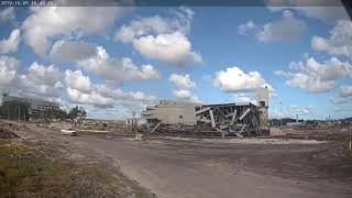 Coal Transfer Tower at SJRPP Comes Tumbling Down