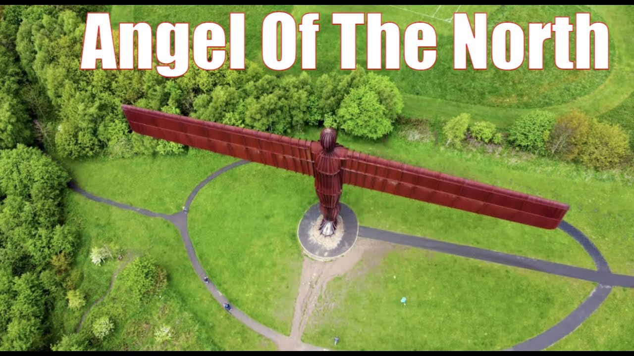 Angel Of The North, Gateshead (Newcastle) 4k Drone Footage 🏴󠁧󠁢󠁥󠁮󠁧󠁿