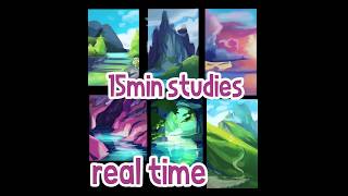 15 minute landscape studies ◈ real-time ◈ digital painting process ✐