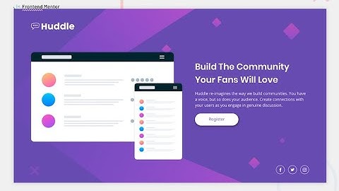Huddle landing page - Frontend Mentor Challenge