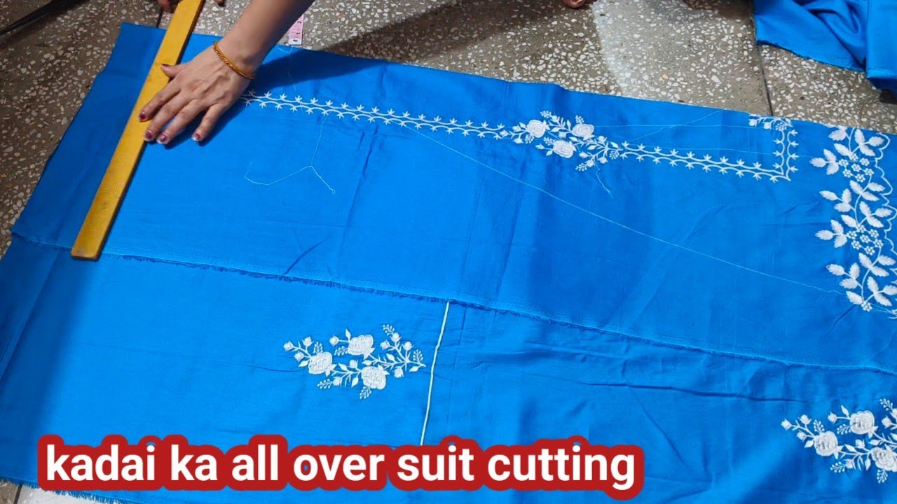 full kadai all over suit cutting video step by step