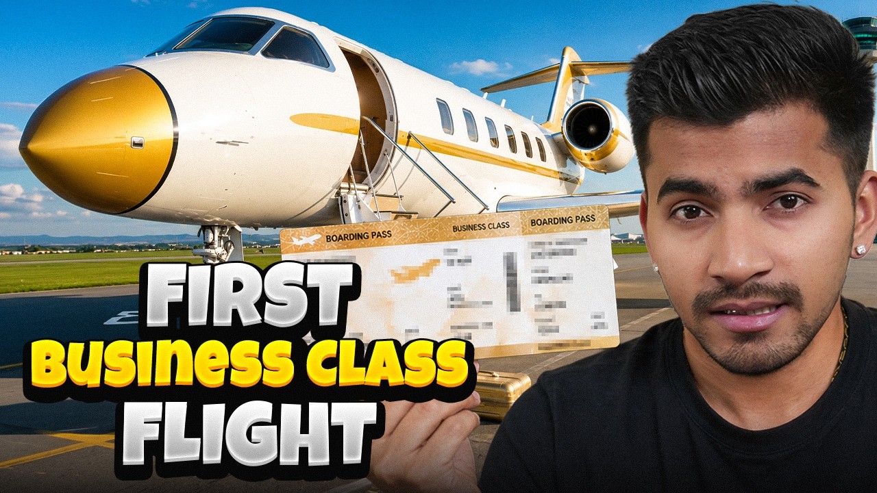 Flying Business Class for the First Time | Dinesh Kirola Vlog
