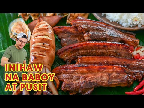 Inihaw na Liempo at Pusit | Panlasang Pinoy