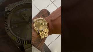 Rolex Day Date 40 With A Champagne Dial And Baguettes