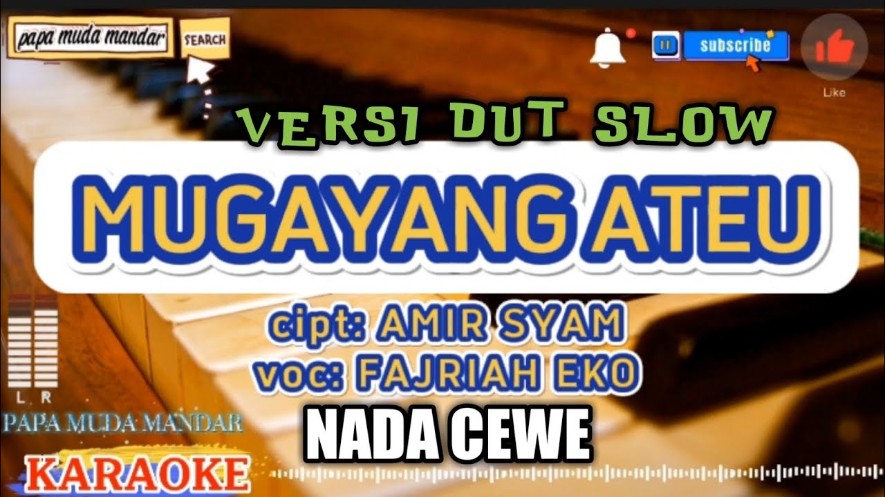 mugayang ateu karaoke versi nada cewe|fajria eko #lagudaerahmandar  #papamudamandar