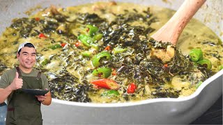 How to Cook Laing | Filipino Vegetable Recipe | Spicy Ginataang Dahon ng Gabi