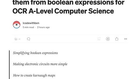 Karnaugh Maps 2 - OCR A-Level creating maps from an expression