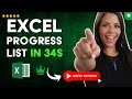 How to MAKE a PROGRESS LIST in EXCEL in 34S