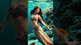 Grace beneath the waves 🌊✨ Dive into the magic of the ocean's depths! #MermaidVibes #OceanMagic