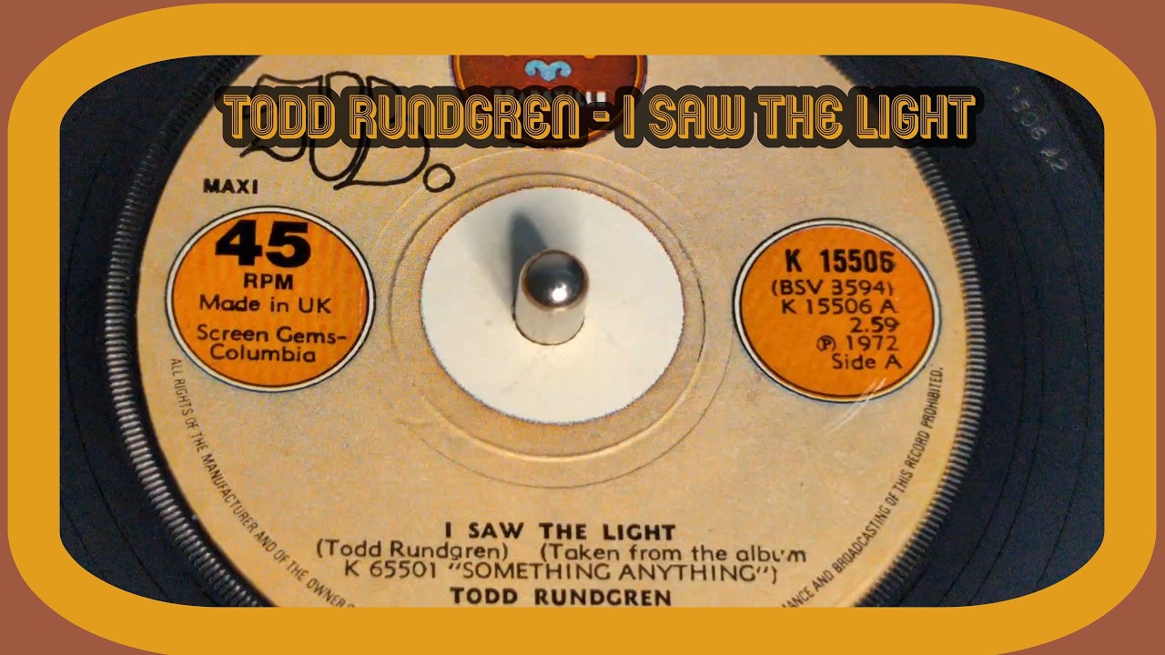 TODD ROUDGLEN 『I SAW THE LIGHT』7” YouTube