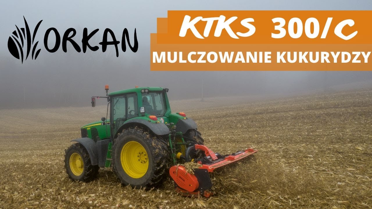 MULCZOWANIE Ścierniska Po KUKURYDZY! - JOHN DEERE 6920S / ORKAN KTKS/C 300 XXL - resztki kukurydzy