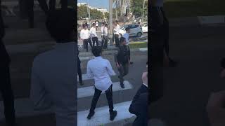Clashes between Israeli Police and Haredi Protesters Blocking Highway 4 Near Bnei Brak  Wed. June 17