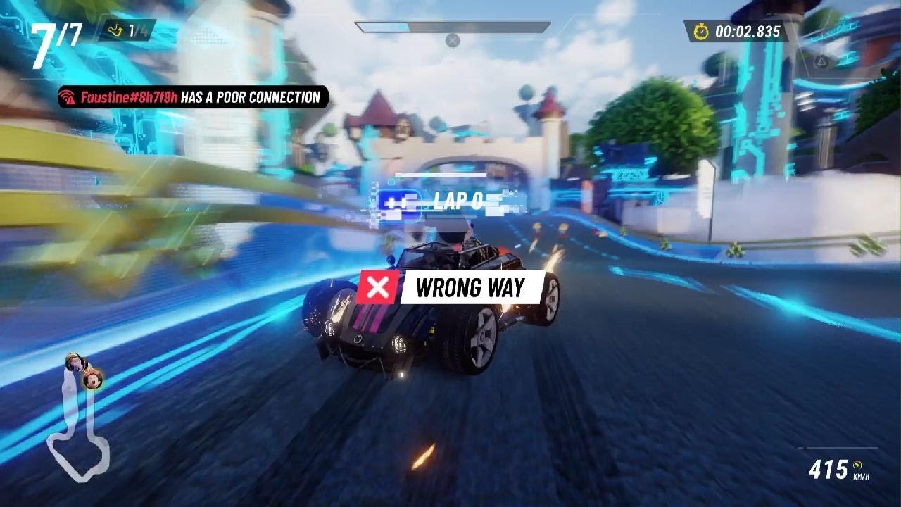 Minnie Mouse reaches terminal velocity