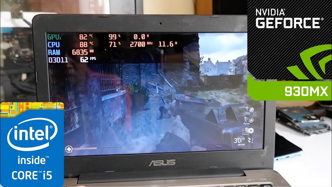 Nvidia 930MX Call Of Duty WW2 | Asus X456UR i5 Gen6/8GB RAM/1TB